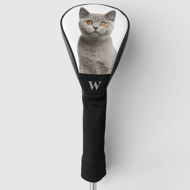 Custom Photo Family Pet Personalized Monogram Golf Head Cover (Front)