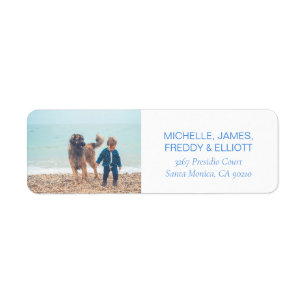 Custom Photo Family Return Address Label