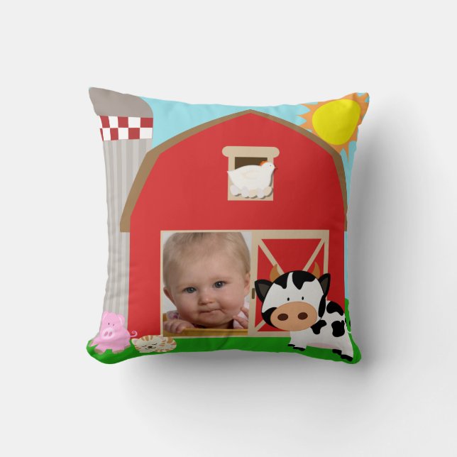 Custom Photo Farm Pillow (Front)