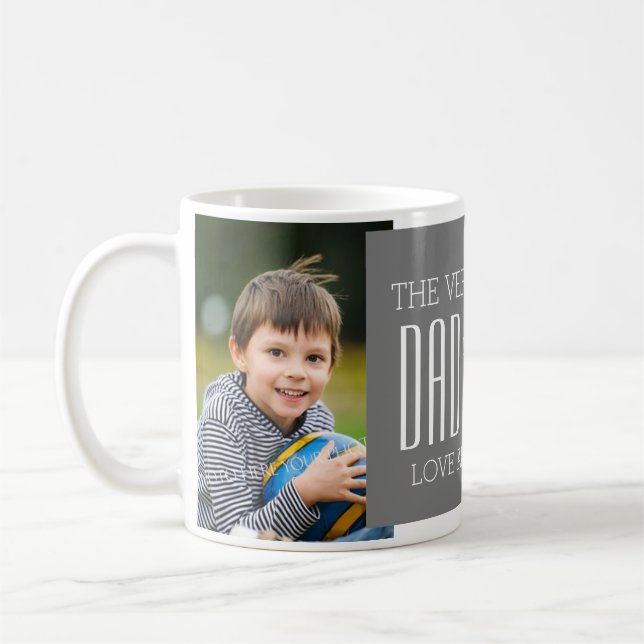 Custom Photo Father's Day Mug Grey (Left)