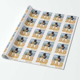 Custom photo Fathers day Sports Dad Basketball Dad Wrapping Paper