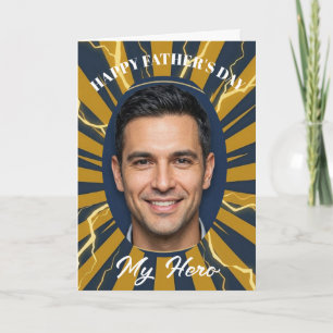 Custom Photo Father's Day Superhero Card