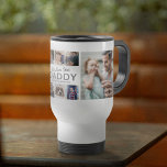 Custom Photo Father's Day Travel Mug<br><div class="desc">Cute personalised dad photo travel coffee mug featuring 8 family pictures,  the words "we love you daddy",  and your childrens names.</div>