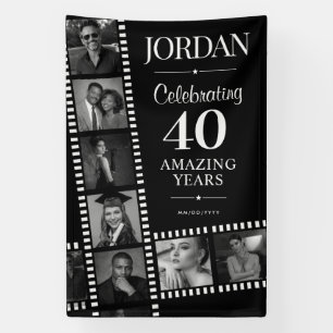 Custom Photo Film Strip Banner, Hollywood Party Banner