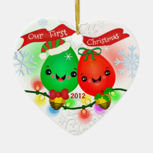 Custom Photo First Christmas Lights Ornament