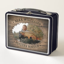 Custom Photo Fishing Box, Fisherman Gift for Dad