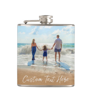 Custom Photo Flask Gift with Your Photos and Text