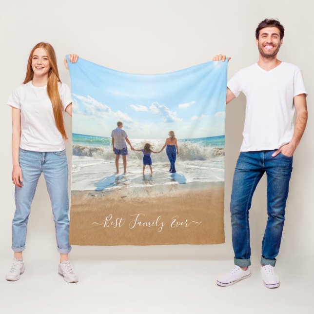 Custom Photo Fleece Blanket Your Family Photo Gift (In Situ)