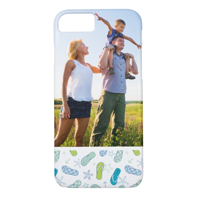 Custom Photo Flip Flop Pattern Case-Mate iPhone Case (Back)