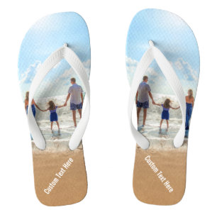Custom Photo Flip Flops with Your Photos and Text