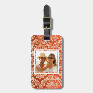 Custom Photo Floral vintage wallpaper background Luggage Tag