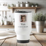 Custom Photo for Mum | You Are My Favourite Travel Mug<br><div class="desc">Treat Mum to a heartfelt gift she can carry wherever she goes! This custom photo travel mug features your child’s photo and the loving message: “Mum – you are my favourite” — a perfect blend of sentiment and practicality. A daily reminder of love with every sip, this mug is perfect...</div>