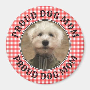 Custom Photo Frame Country Red Buffalo Check Plaid Magnet