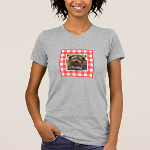 Custom Photo Frame Country Red Buffalo Check Plaid T-Shirt