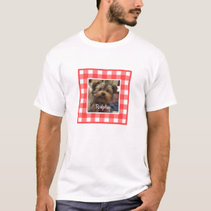 Custom Photo Frame Country Red Buffalo Check Plaid T-Shirt