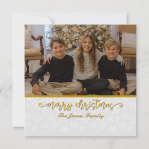 Custom Photo Frame Merry Christmas & New Year Holiday Card