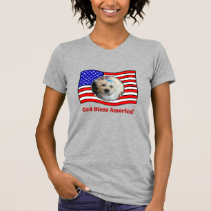Custom Photo Frame USA American Flag Patriotic Fun T-Shirt