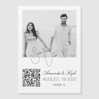 Custom Photo Fridge announcement Engagement magnet