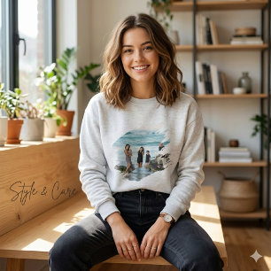 Custom Photo Front Print Cosy Basic Sweatshirt