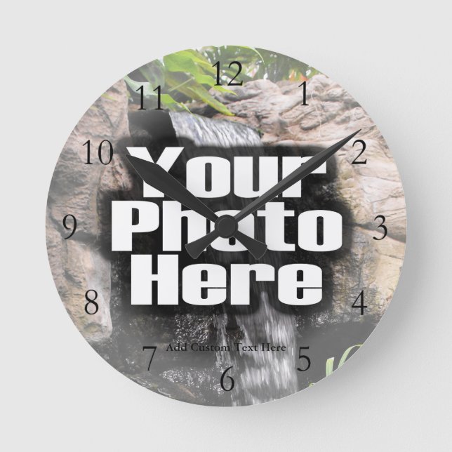 Custom Photo Full Colour Clock with Numbers (Front)