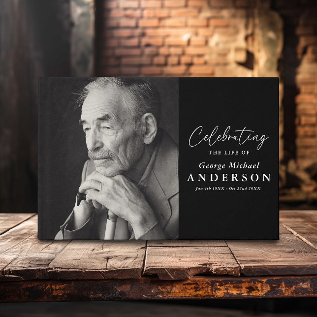 Custom Photo Funeral Sympathy Guest Book (Creator Uploaded)