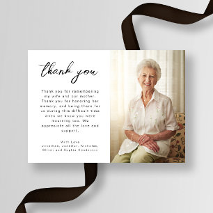 Custom Photo Funeral Thank You Card