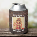 Custom Photo Funny Cool 50th Birthday Can Cooler<br><div class="desc">Customise with your text and photo and wish Happy Birthday with these fun,  unique party favours! Perfect for a 50th birthday party but messages on front and back are fully customisable. Great for any outdoor birthday party,  bachelorette outing,  or any other celebration to create memories!</div>