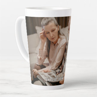 Custom Photo Gallery and Personalized Text Latte Mug