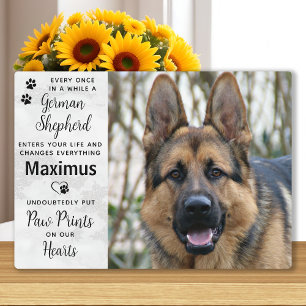 Custom Photo German Shepherd Memorial Plaque