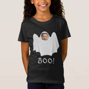 Custom Photo Ghost BOO Spooky Happy Halloween T-Shirt