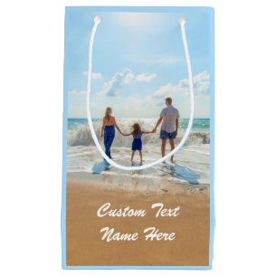 Custom Photo Gift Bag Personalised Text Name