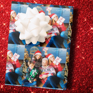Custom Photo Gift Wrap, Custom Family Image Wrapping Paper Sheet