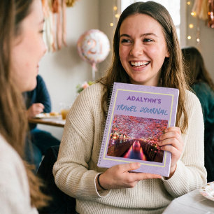Custom Photo Gifts for 21 Year Old Female Violet Notebook