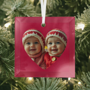 Custom Photo Glass Tree Decoration