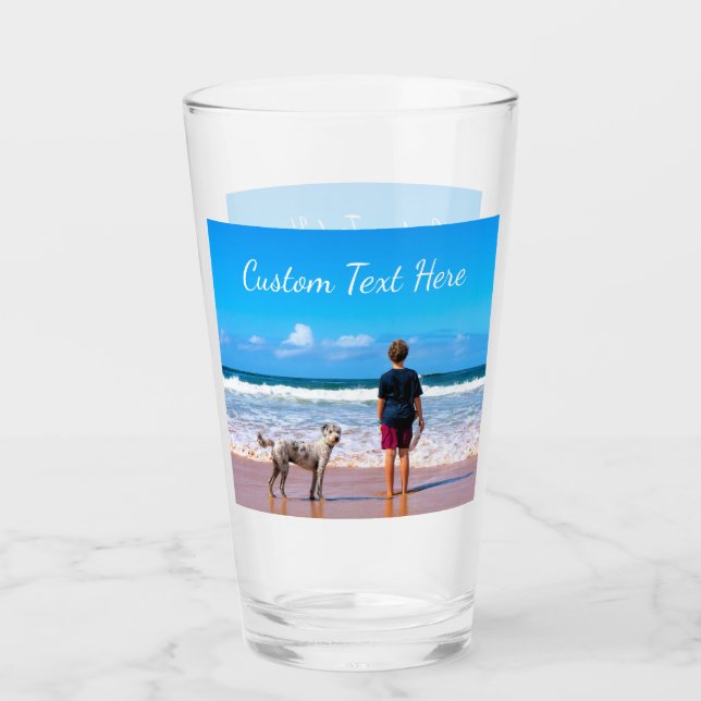 Custom Photo Glass with Your Photos and Text (Front)