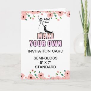 Custom Photo Glossy Bachelorette Invitation Card