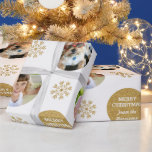 Custom Photo Gold Glitter Look Gift Wrap<br><div class="desc">Custom Photo Gold Glitter Look Gift Wrap.  Please note: This gift wrap does not contain actual glitter - it simply looks like glitter. :) Photos displayed are for template use only.  Please replace each image with a photo of your own prior to purchasing.</div>