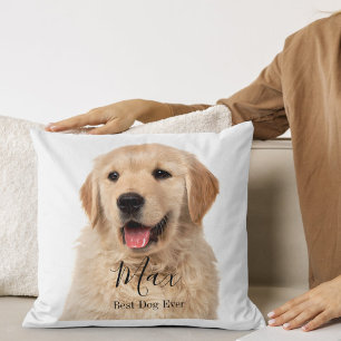 Custom Photo Golden Retriever Personalised Cushion