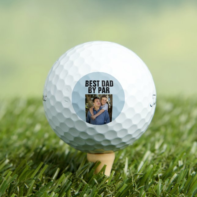 CUSTOM PHOTO GOLF BALLS BEST DAD BY PAR (Insitu Tee)