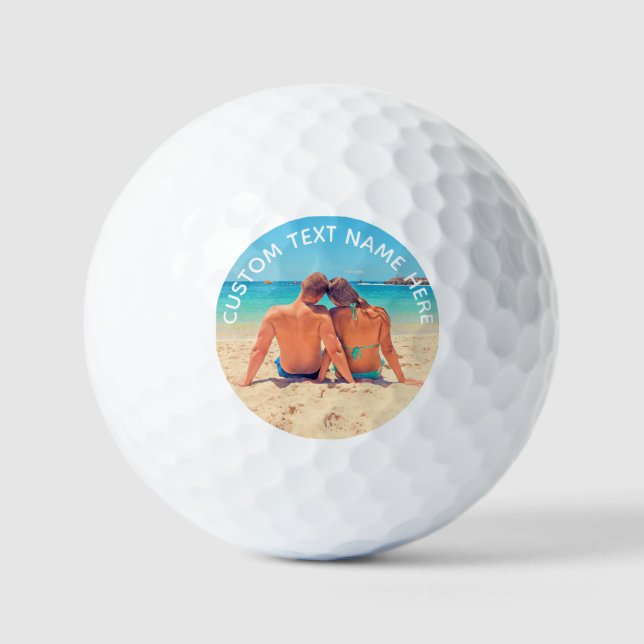 Custom Photo Golf Balls with Your Photos and Text (Front)