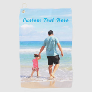 Custom Photo Golf Towel Your Dad Photos and Text
