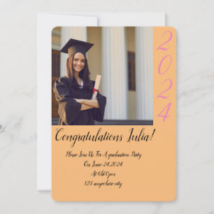 CUSTOM PHOTO GRADUATION INVITATION