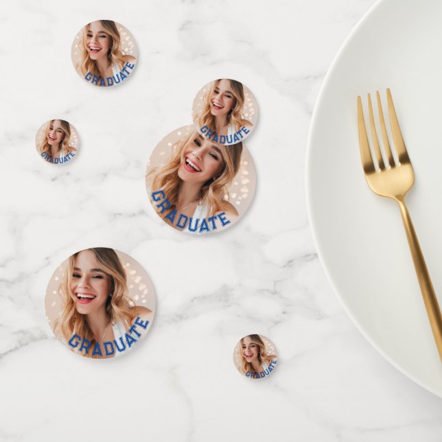 Custom Photo Graduation Party Table Confetti (Group)