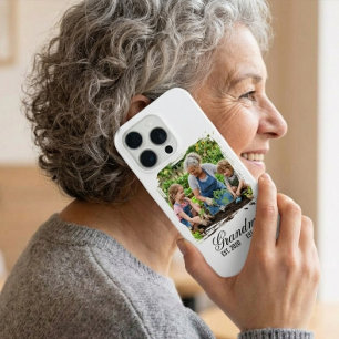 Custom Photo Grandma Established Elegant Script iPhone 15 Pro Case