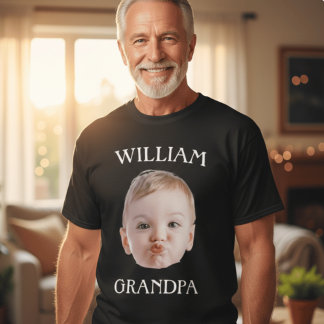 Custom Photo Grandpa T-Shirt Personalised William