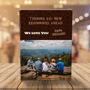 Custom Photo Happy 60th Birthday Gifts for Men