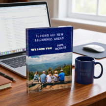 Custom Photo Happy 60th Birthday Gifts for Men