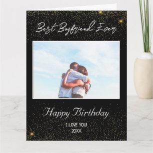 Custom Photo Happy Birthday Best Boyfrien Ever Card