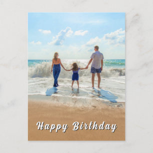 Custom Photo Happy Birthday Card