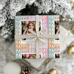 Custom Photo Happy Birthday  Personalized Wrapping Paper